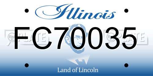 FC70035 Illinois License Plate
