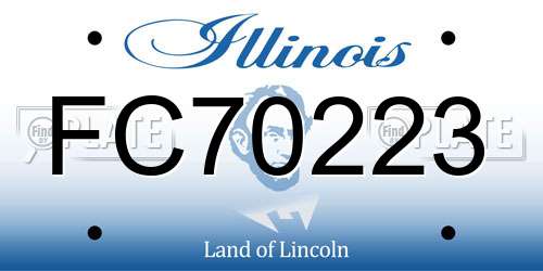 FC70223 Illinois License Plate
