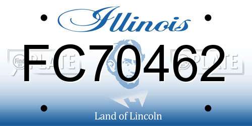 FC70462 Illinois License Plate