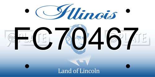 FC70467 Illinois License Plate