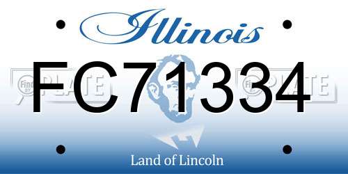 FC71334 Illinois License Plate