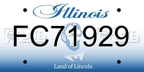 FC71929 Illinois License Plate