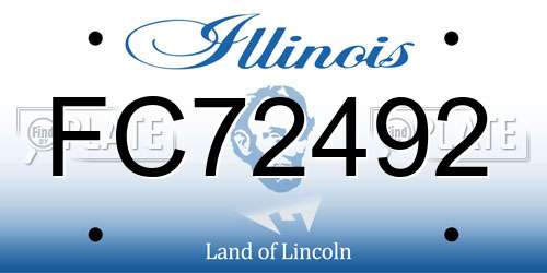 FC72492 Illinois License Plate