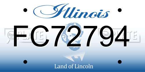 FC72794 Illinois License Plate