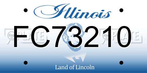 FC73210 Illinois License Plate