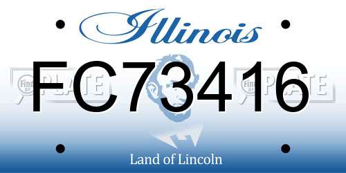 FC73416 Illinois License Plate