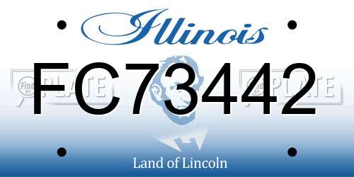 FC73442 Illinois License Plate