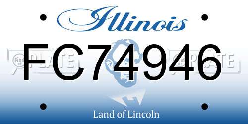 FC74946 Illinois License Plate