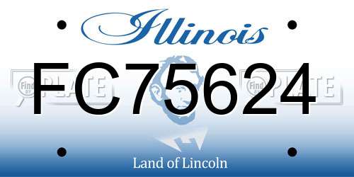 FC75624 Illinois License Plate