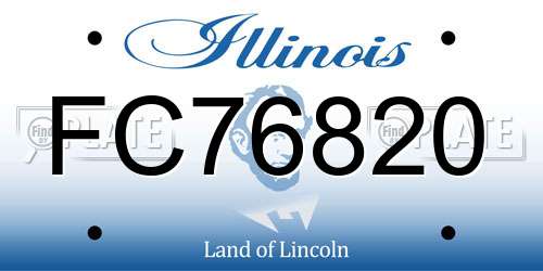 FC76820 Illinois License Plate