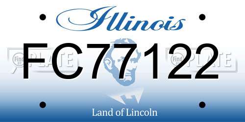 FC77122 Illinois License Plate