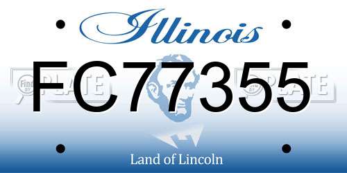FC77355 Illinois License Plate