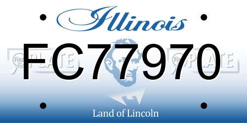FC77970 Illinois License Plate