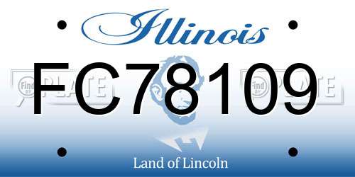 FC78109 Illinois License Plate