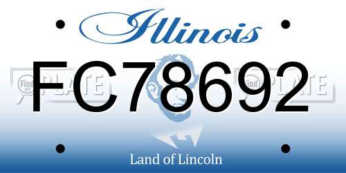 FC78692 Illinois License Plate