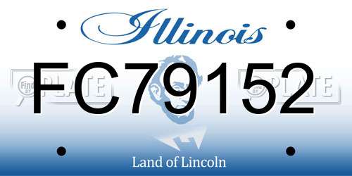 FC79152 Illinois License Plate