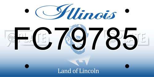 FC79785 Illinois License Plate