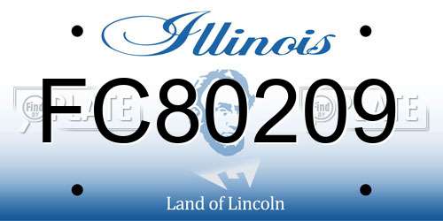 FC80209 Illinois License Plate