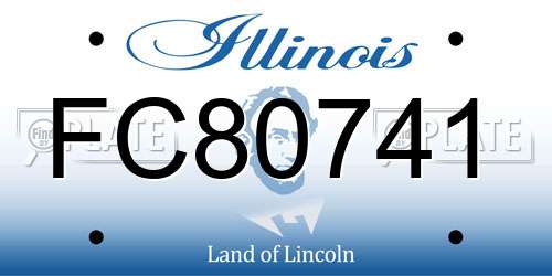 FC80741 Illinois License Plate