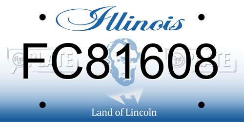 FC81608 Illinois License Plate