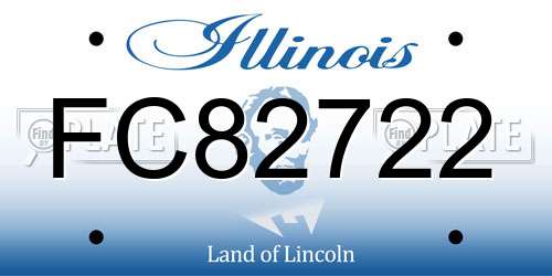 FC82722 Illinois License Plate