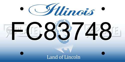 FC83748 Illinois License Plate