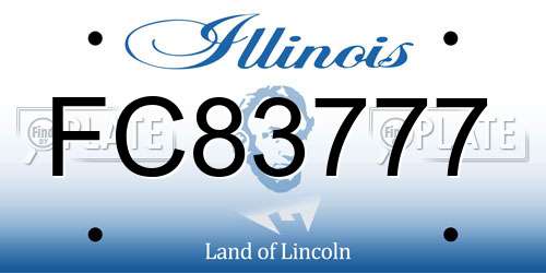 FC83777 Illinois License Plate
