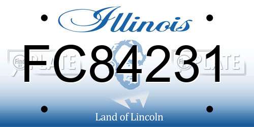 FC84231 Illinois License Plate