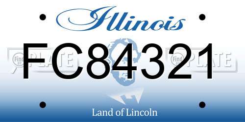FC84321 Illinois License Plate