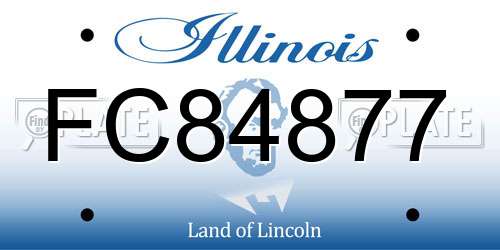 FC84877 Illinois License Plate