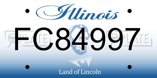 FC84997 Illinois License Plate