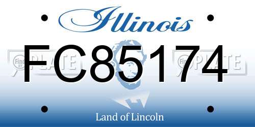 FC85174 Illinois License Plate