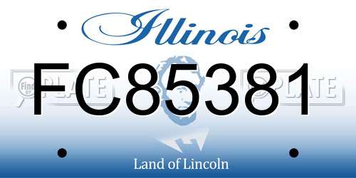 FC85381 Illinois License Plate