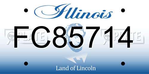 FC85714 Illinois License Plate