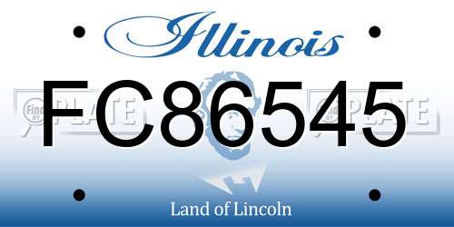 FC86545 Illinois License Plate