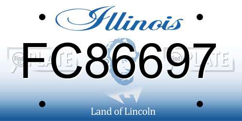 FC86697 Illinois License Plate