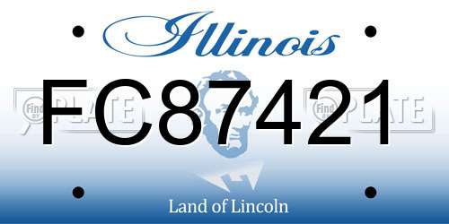 FC87421 Illinois License Plate