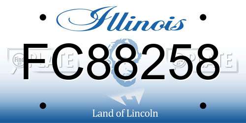FC88258 Illinois License Plate