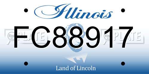FC88917 Illinois License Plate