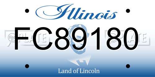 FC89180 Illinois License Plate