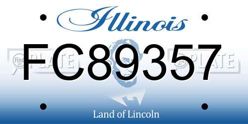 FC89357 Illinois License Plate
