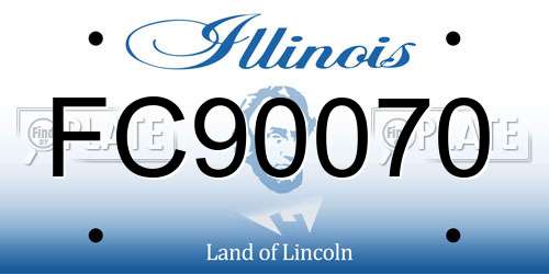 FC90070 Illinois License Plate