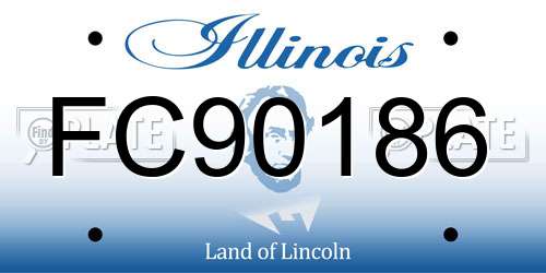 FC90186 Illinois License Plate