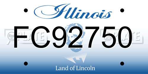 FC92750 Illinois License Plate
