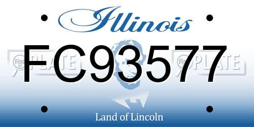 FC93577 Illinois License Plate