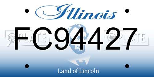 FC94427 Illinois License Plate