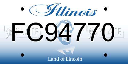 FC94770 Illinois License Plate