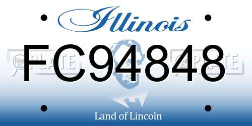 FC94848 Illinois License Plate