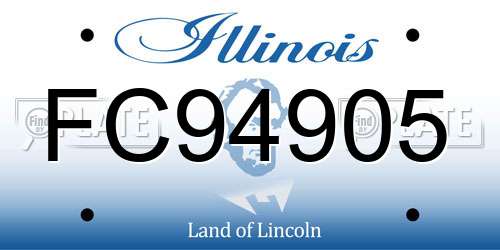 FC94905 Illinois License Plate