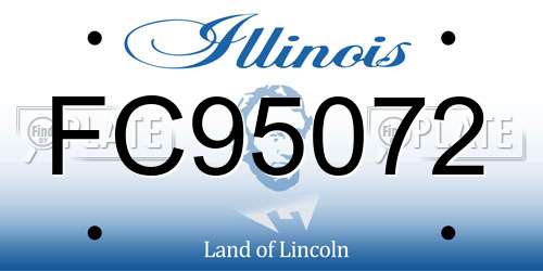 FC95072 Illinois License Plate